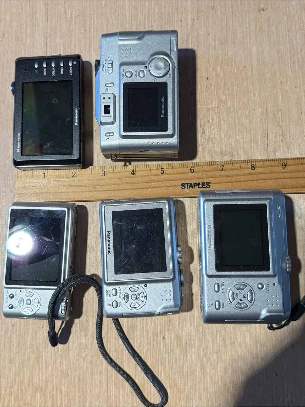 Lot of 5 Panasonic Lumix Digital Cameras BROKEN “Parts/Repair”Buy As Is Read Blw